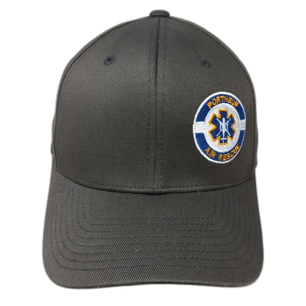 Flexfit Gray Baseball Cap M Portneuf Air Rescue Medical Patch Fitted Hat